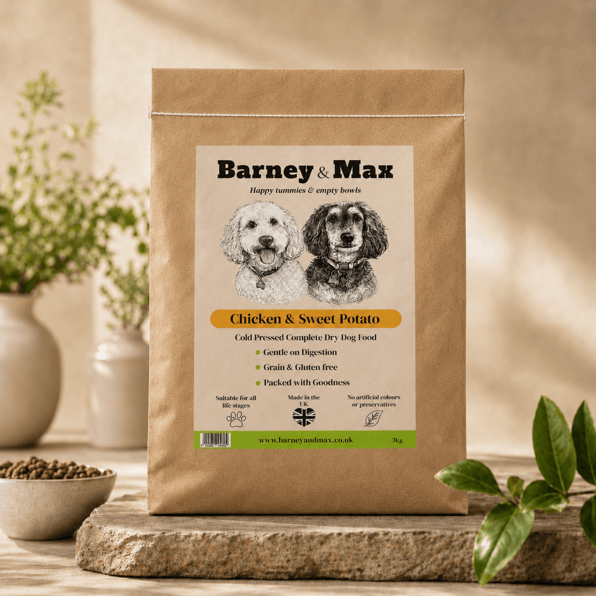 Barney & Max Chicken Dinner cold pressed food